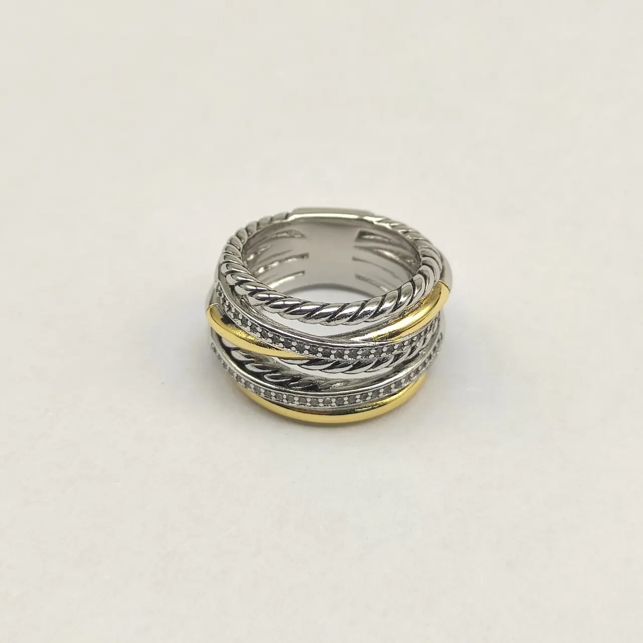 David Yurman 16mm Seven-Row Crossover Ring