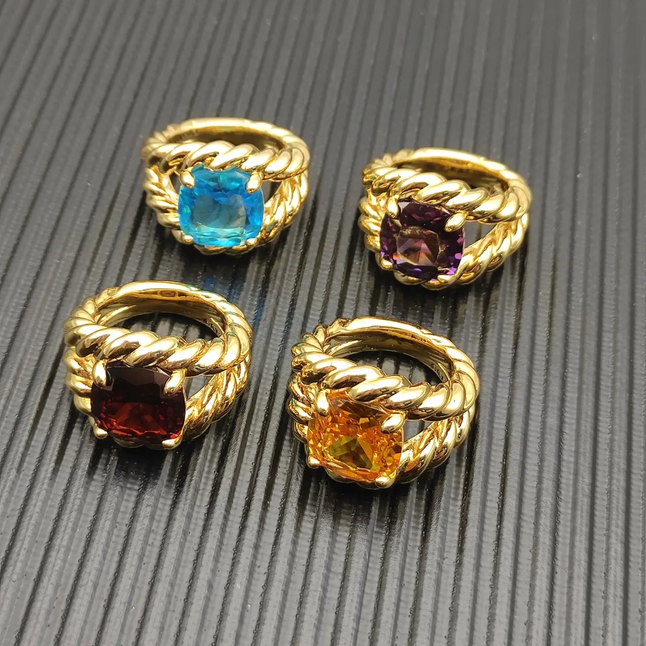 David Yurman 20mm Marbella Yellow Diamond Ring